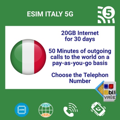 blivale_en_esim_italy_5g_onetime_20gb_internet_50_minutes_telephon_number_1080x1080 eSIM per ITALIA (IT) con 20 GB e 50 minuti e numero di telefono