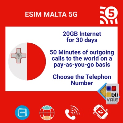 blivale_en_esim_malta_5g_20gb_internet_50_minutes_telephon_number_1080x1080 eSIM per MALTA (MT) con 20 GB e 50 minuti e numero di telefono